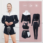5 piece set black / XXL