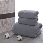 Grey / 1bath towel and 2face towels