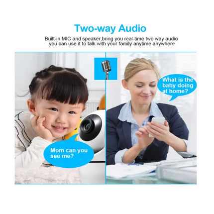 Baby Monitor With Camera And Audio IP Wireless 3D Tracking Mini Camera 2MP HD 1080P
