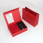 Red / Necklace gift box tote bag