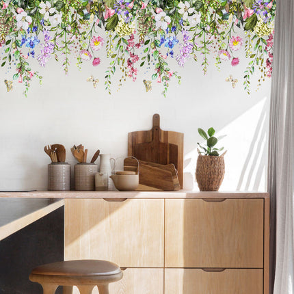 Plant Flower Creative Loop Multiple Collage Wall Stickers