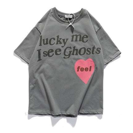 Kanye Kanye Music Festival Printed Love Half-Shirt