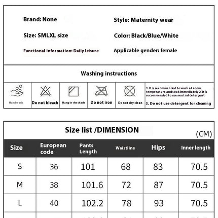 Maternity Jeans High Waist Belly Support Hip Lifting Stretch