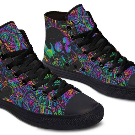 Printed Couple High-top Canvas Shoes