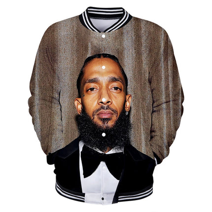 Trendy nipsey hussle casual 3D baseball uniform