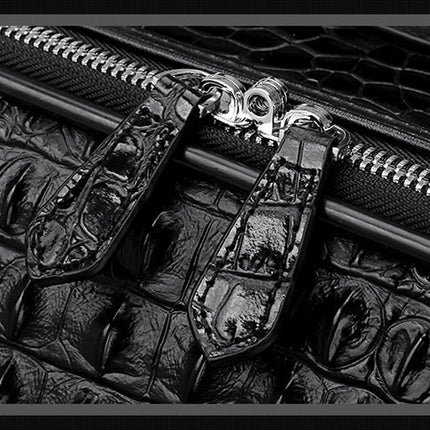Genuine Leather Crocodile Pattern Suitcase Men's Top Layer Cowhide