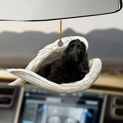Car Pendant Sleeping Dog Angel Home Decor Acrylic Showcase Hanging Ornaments For Doors