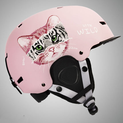 Adult Single And Double Board Snow Goggles Integrated Crash Helmet