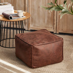 Brown Square Stool