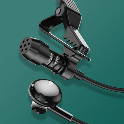Lavalier Microphone Monitor Line Video Live Mini Interview Recording Equipment