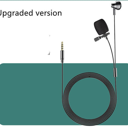 Lavalier Microphone Monitor Line Video Live Mini Interview Recording Equipment