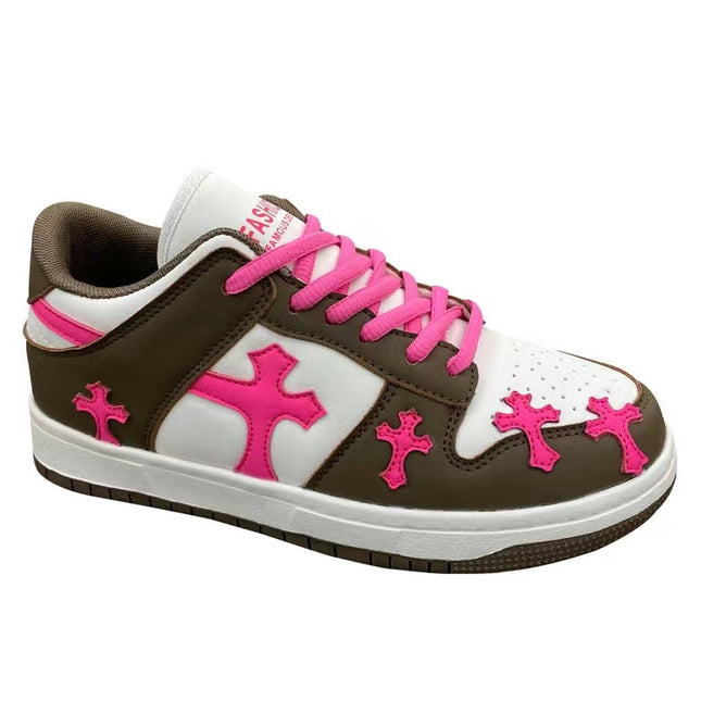 Red Celtic style cross Authentic style Unisex Sports Shoes For Men And Women