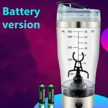 Portable Electric Protein Shaker Bottle | USB Rechargeable Mixer for Shakes, Smoothies & Coffee | BPA-Free Fitness Blender Cup