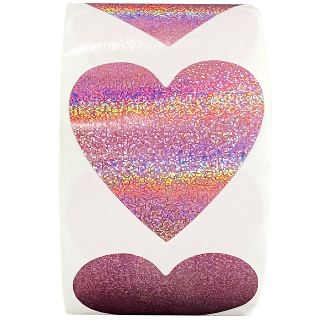 Love Heart Laser Valentine's Day Closure Sticker