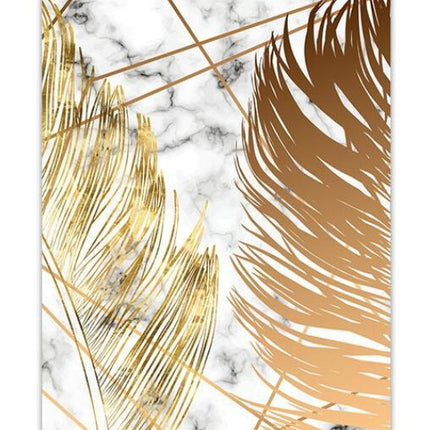 European Style Plant Gold Leaf Decorative Canvas Painting