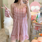 Pink grid / 2XL