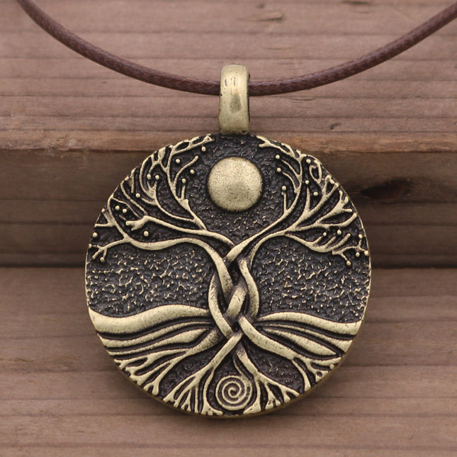 Ancient Moon World Tree Pendant European And American Fashion Jewelry