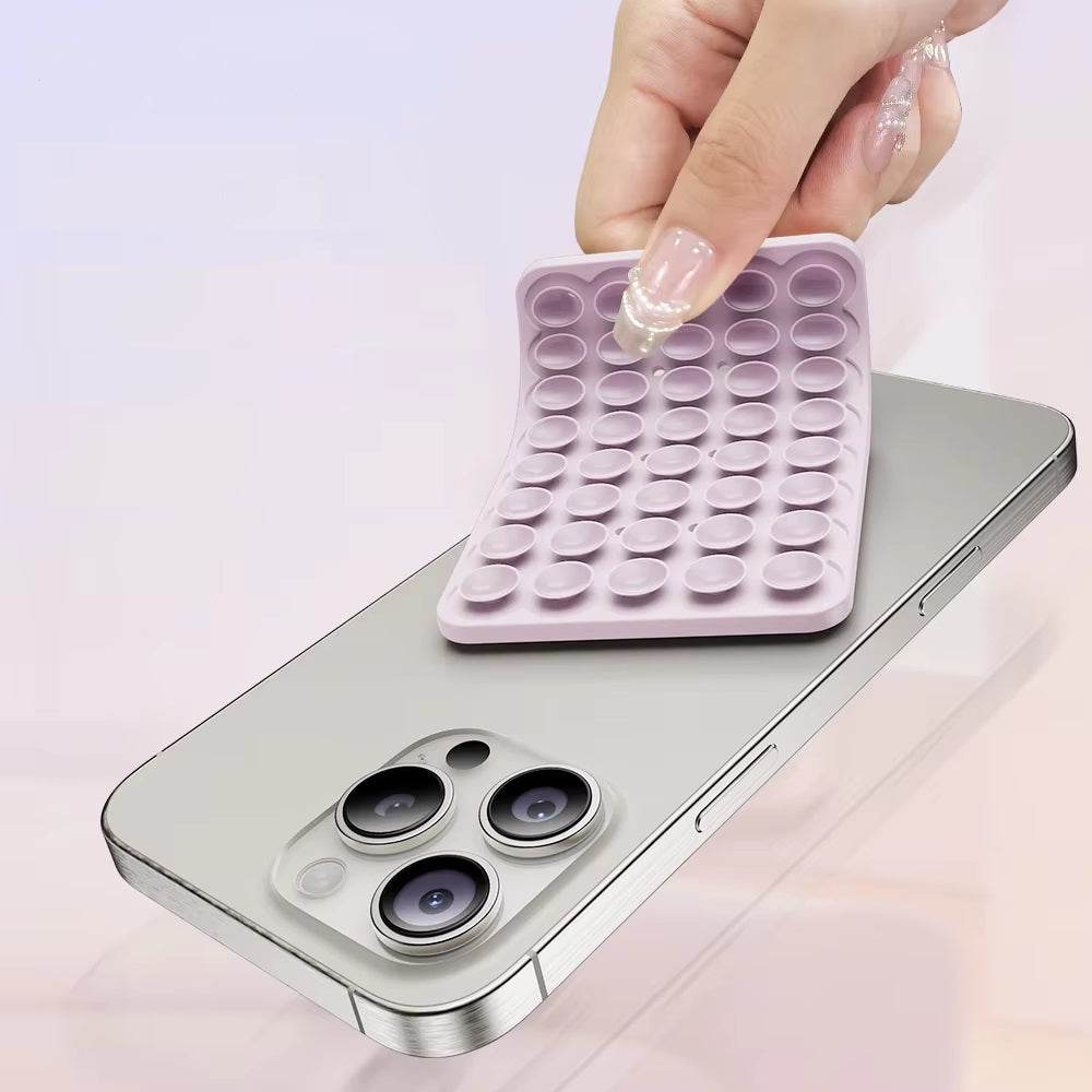 2pcs Double-Sided Silicone Phone Wall Mount with Suction Grip