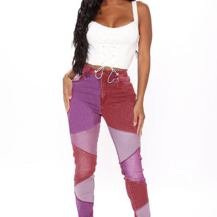 New Two-color Patchwork Casual Pants