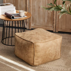 Beige Square Stool