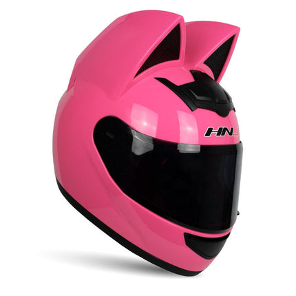 Personalized Cat Ears Electric Motorcycle Helmets for Men and Women - Custom Fit, Safe, and Stylish