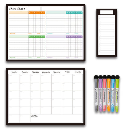 Calendar Magnetic White-board Wall Sticker Learning Schedule Refridgerator Magnets Message Board