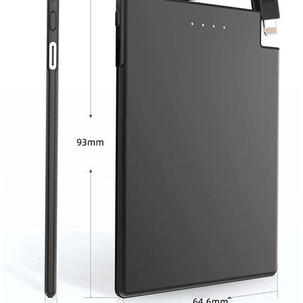Ultra-thin Compact Portable With Cable Mobile Power Supply