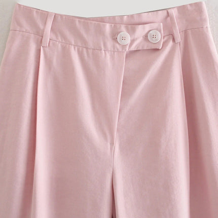 Casual Straight Trousers Summer Women's Clothing