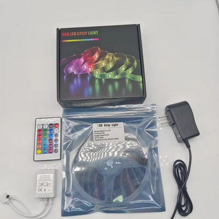 RGB LED Strip Light 5050 - 5M Waterproof IP65 | 12V DC | 110V Plug