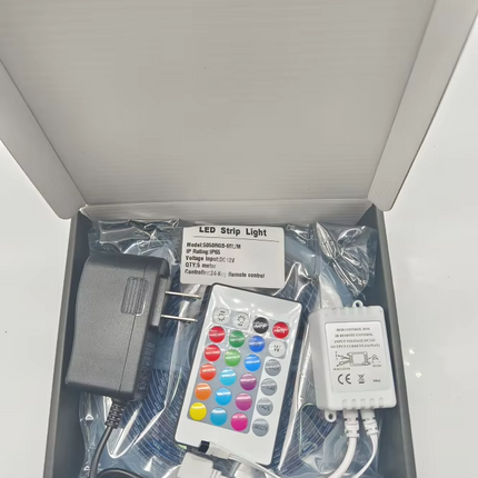 RGB LED Strip Light 5050 - 5M Waterproof IP65 | 12V DC | 110V Plug