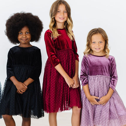 Amethyst Velvet Tutu Dress