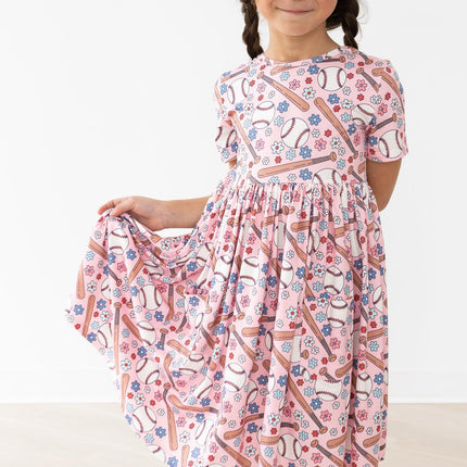 Batter Up S/S Pocket Twirl Dress