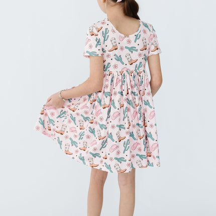 Cactus Cowgirl S/S Pocket Twirl Dress
