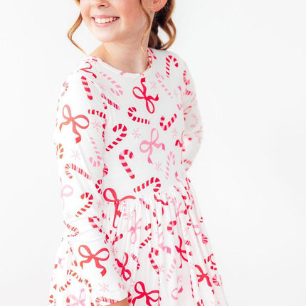 Candy Cane Lane L/S Pocket Twirl Dress