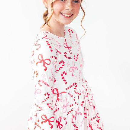 Candy Cane Lane L/S Pocket Twirl Dress