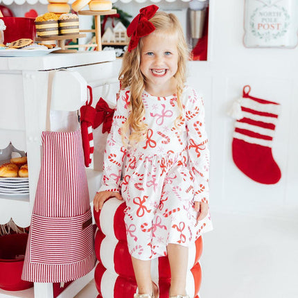 Candy Cane Lane L/S Pocket Twirl Dress