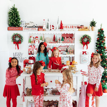 Candy Cane Lane L/S Ruffle Tee