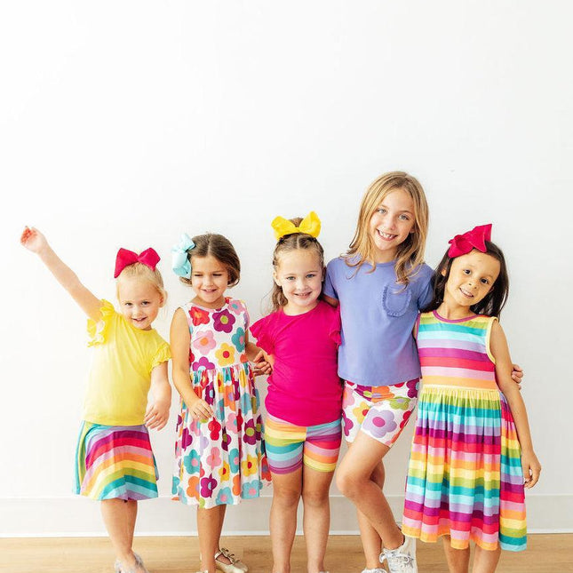 Cheerful Stripes Tank Twirl Dress