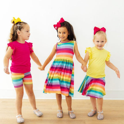 Cheerful Stripes Tank Twirl Dress
