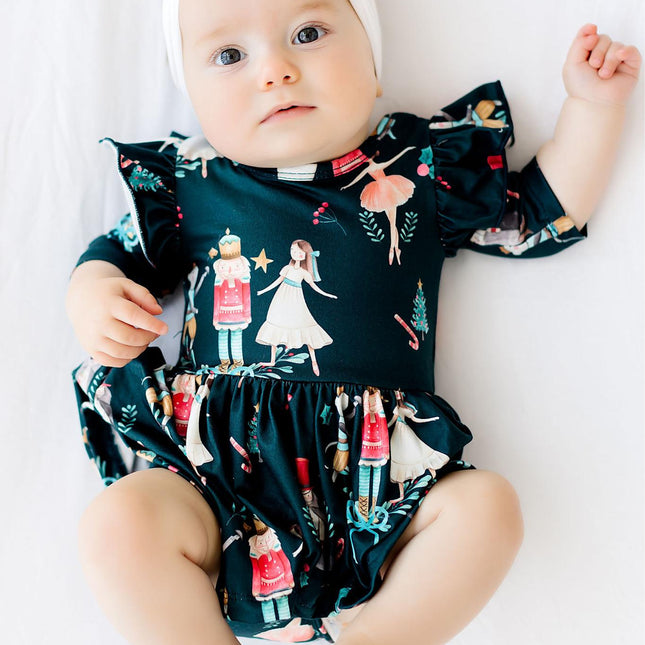 Christmas Ballet Twirl Flutter Bodysuit