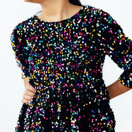 Confetti Velvet Sequin Dress