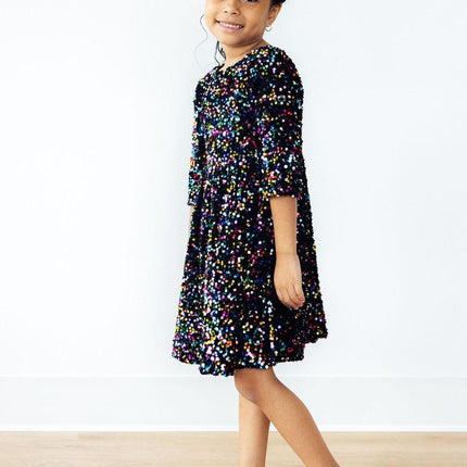 Confetti Velvet Sequin Dress