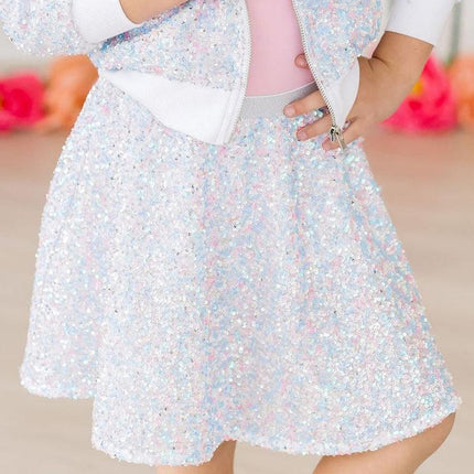 Cotton Candy Sequin Twirl Skort