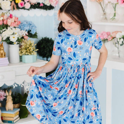 Country Blooms S/S Pocket Twirl Dress