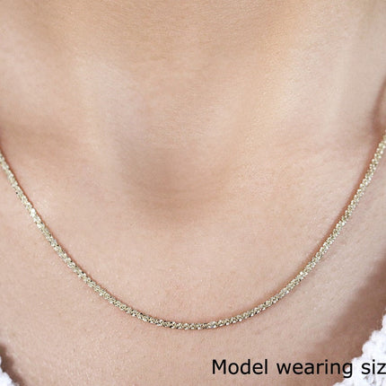 14k Yellow Gold Sparkle Chain (1.50 mm)
