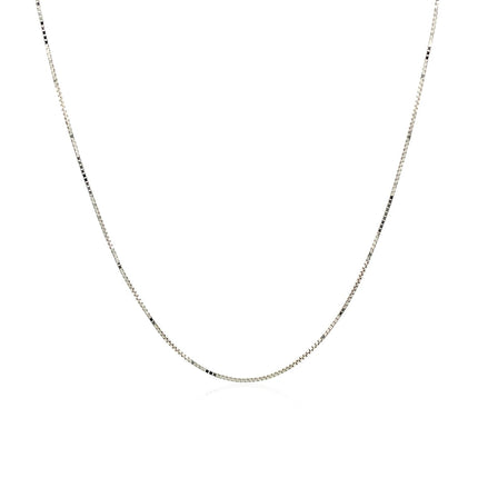 14k White Gold Classic Box Chain (0.60 mm)