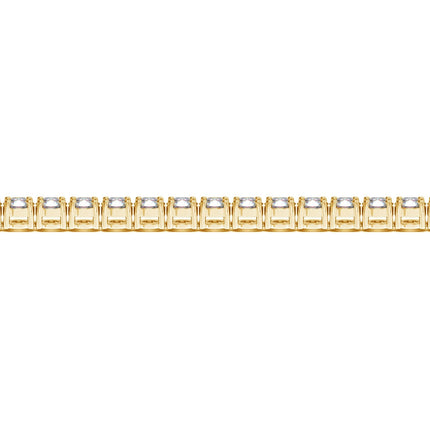 Lab Grown Round Diamond Tennis Bracelet in 14k Yellow Gold(10 cctw F/G  VS2/SI1)