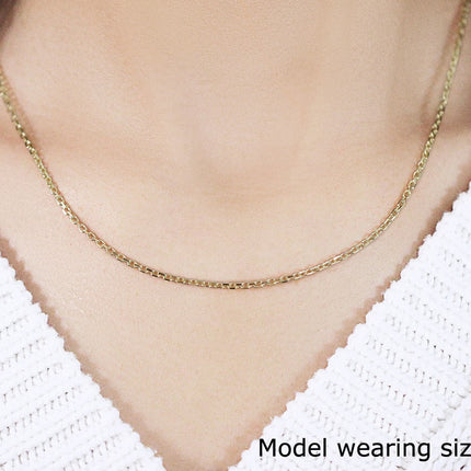 14k Yellow Gold Diamond Cut Cable Link Chain (1.90 mm)