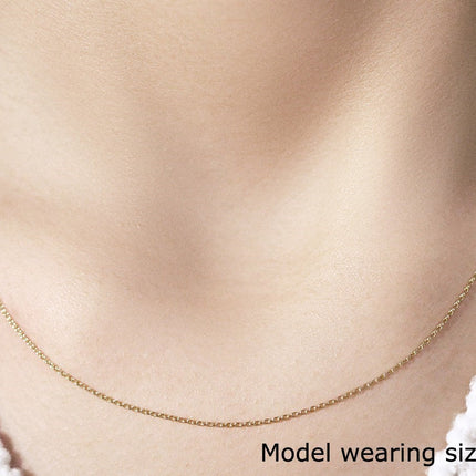 14k Yellow Gold Oval Cable Link Chain (0.97 mm)