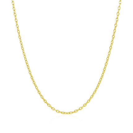 14k Yellow Gold Round Cable Link Chain (1.50 mm)